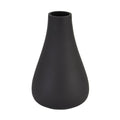 Black Tapered  Short Glass Vase