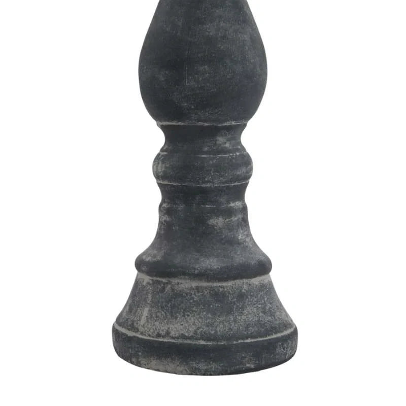 Amalfi Large Grey  Column Candle Holder-2