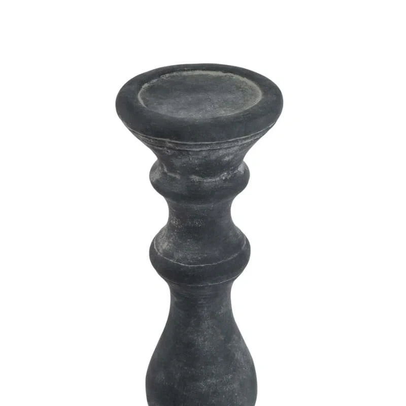 Amalfi Large Grey  Column Candle Holder-3