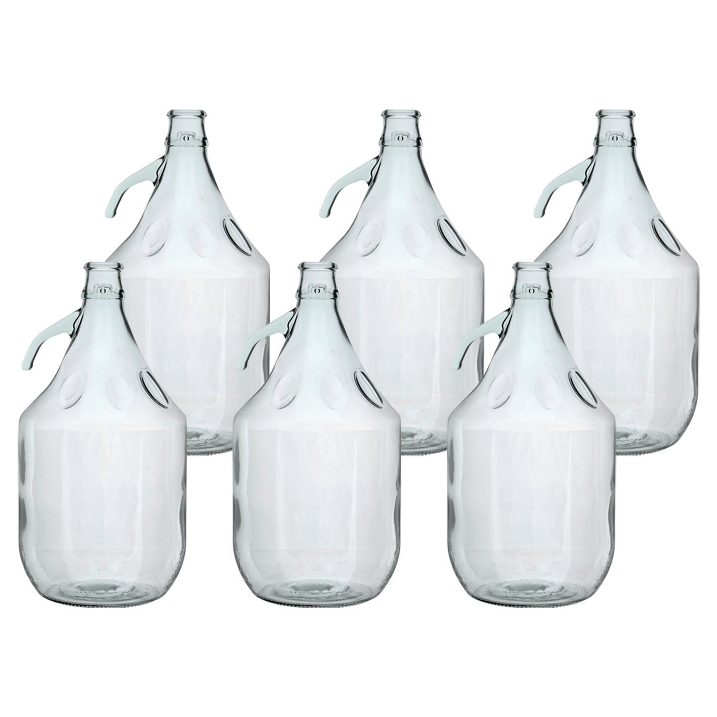 5L Clear Glass Demijohn Bottles, Box of 6