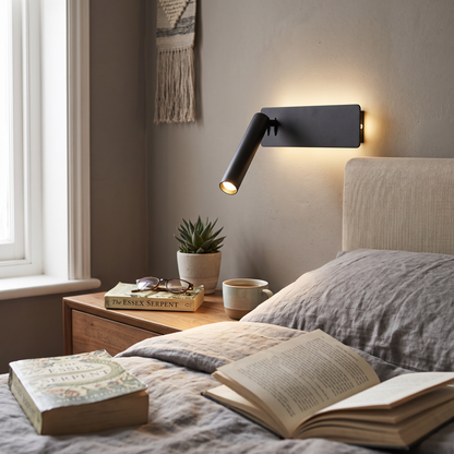 Rotating LED Bedside Reading Wall Lamp