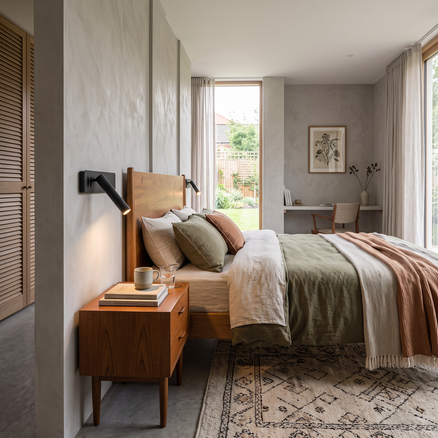 Rotating LED Bedside Reading Wall Lamp