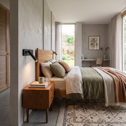 Rotating LED Bedside Reading Wall Lamp