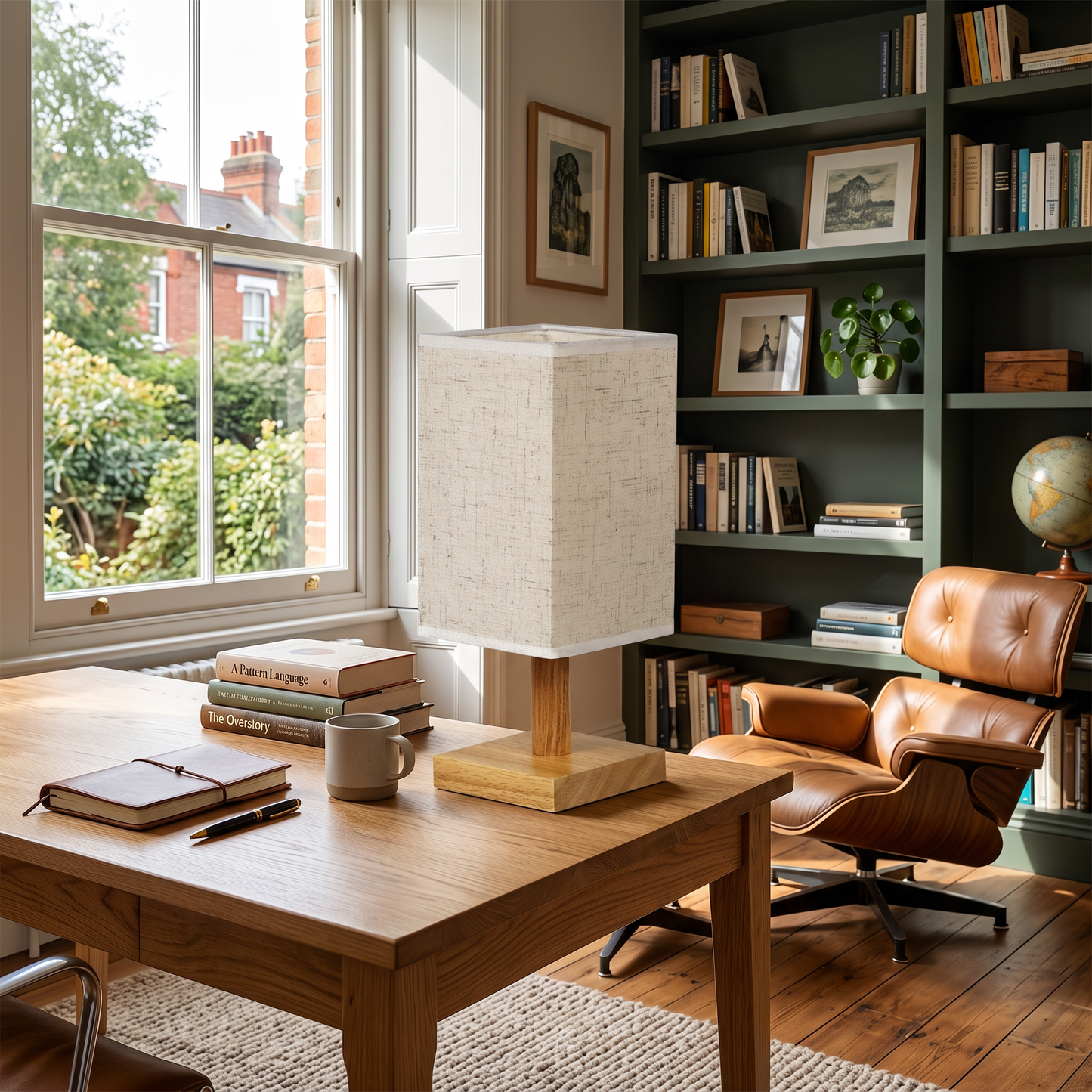Dimmable LED Wooden Table Lamp
