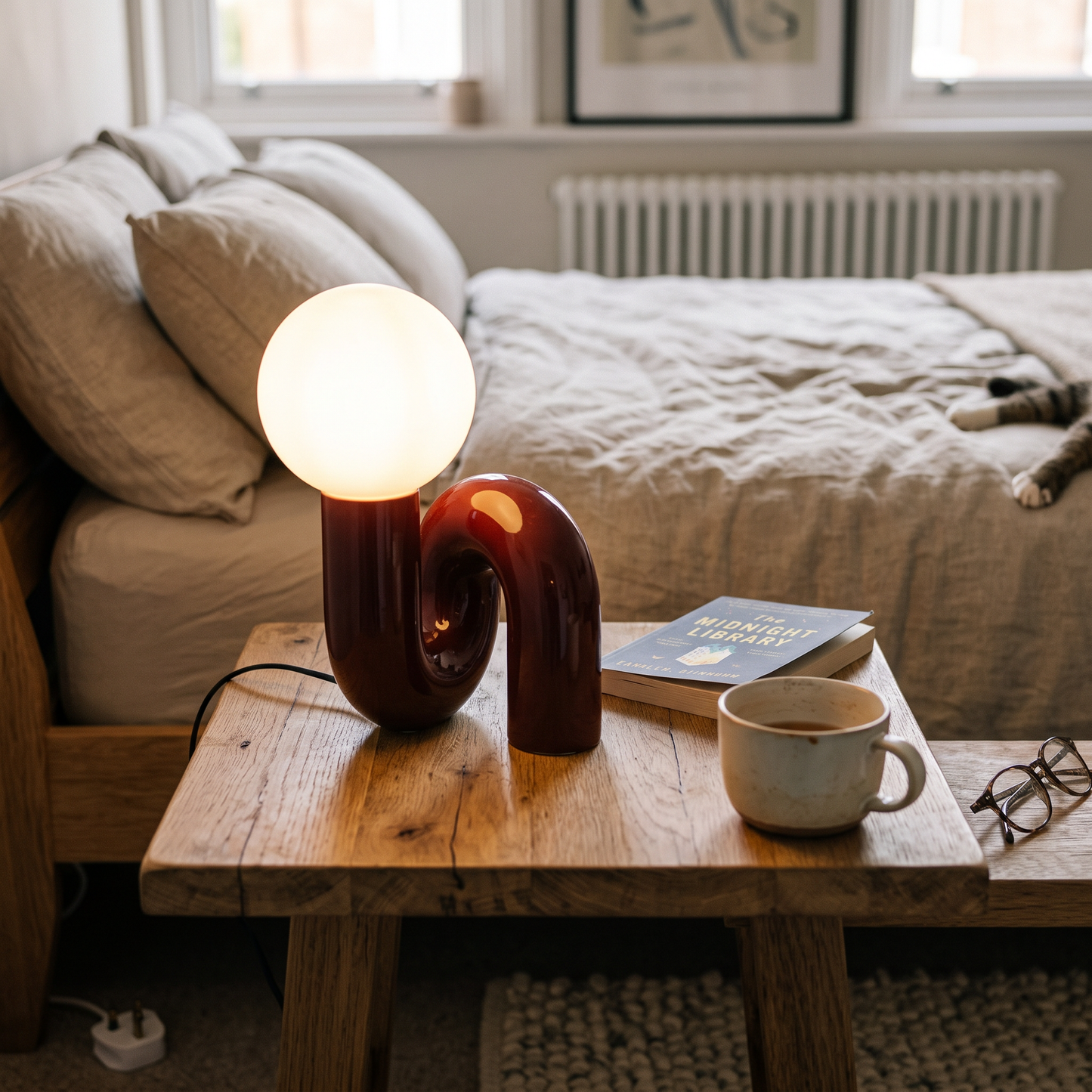 Modern Spiral Bedside Table Lamp