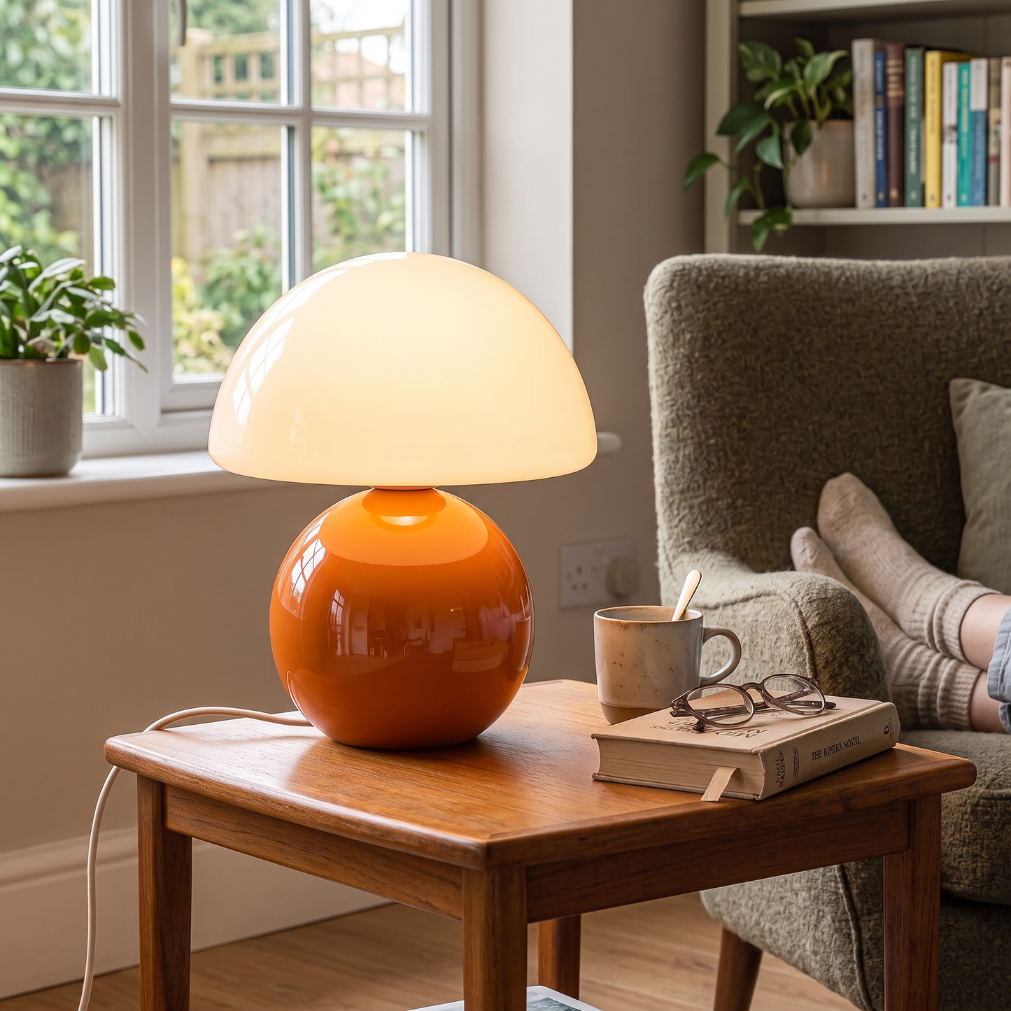 Orange Mushroom Table Lamp