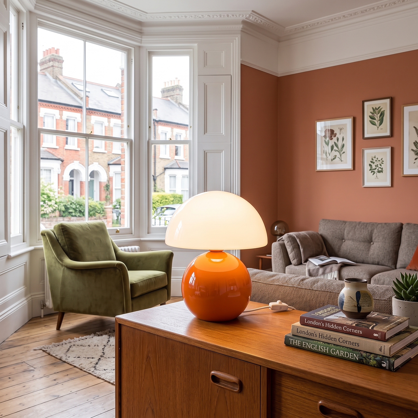 Orange Mushroom Table Lamp