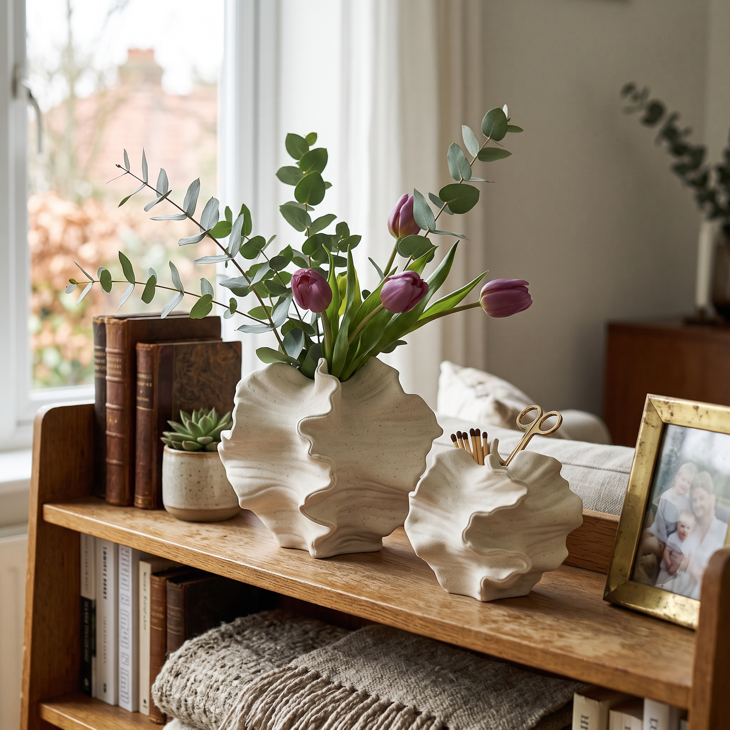 Nordic Ceramic Flower Vase Set of 2