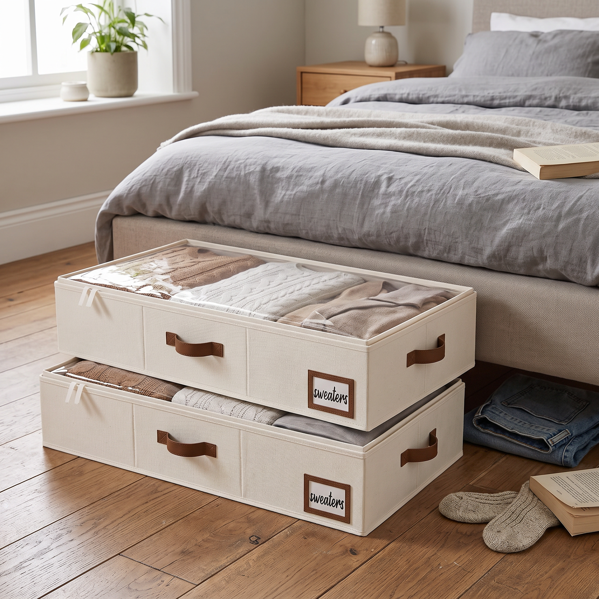 Underbed Storage Boxes with Lids 2 Pack