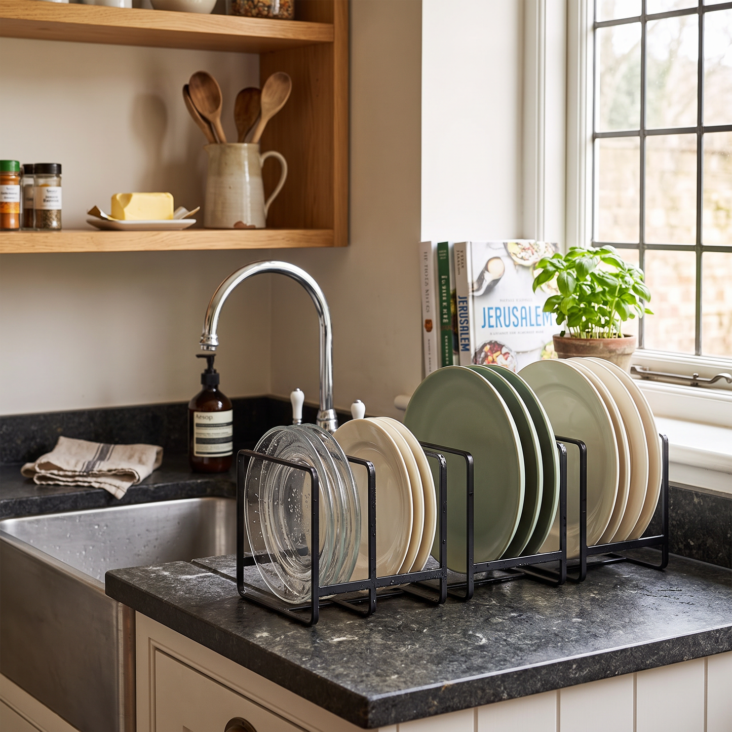 Kitchen Cabinet Plate Drying Rack