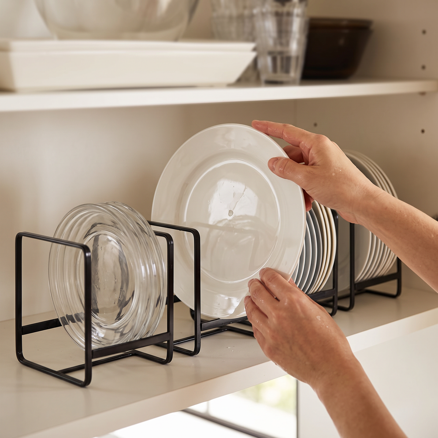 Kitchen Cabinet Plate Drying Rack