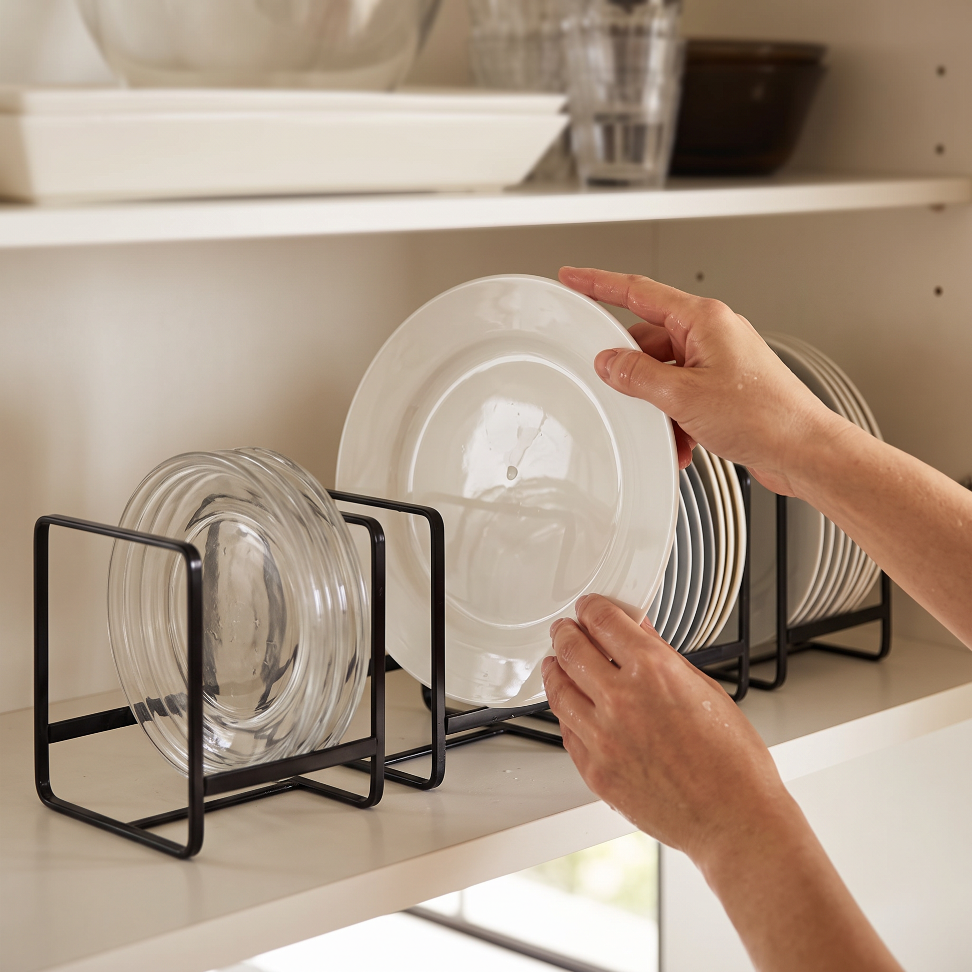 Kitchen Cabinet Plate Drying Rack