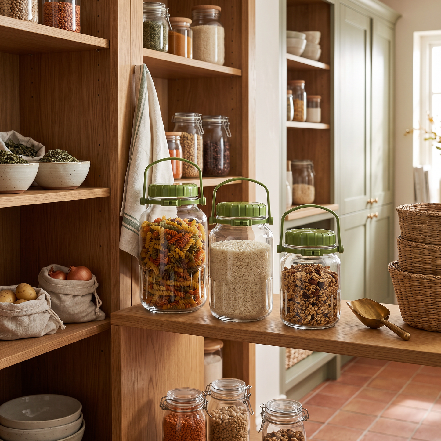 Clear Glass Airtight Food Jar 3L to 5L