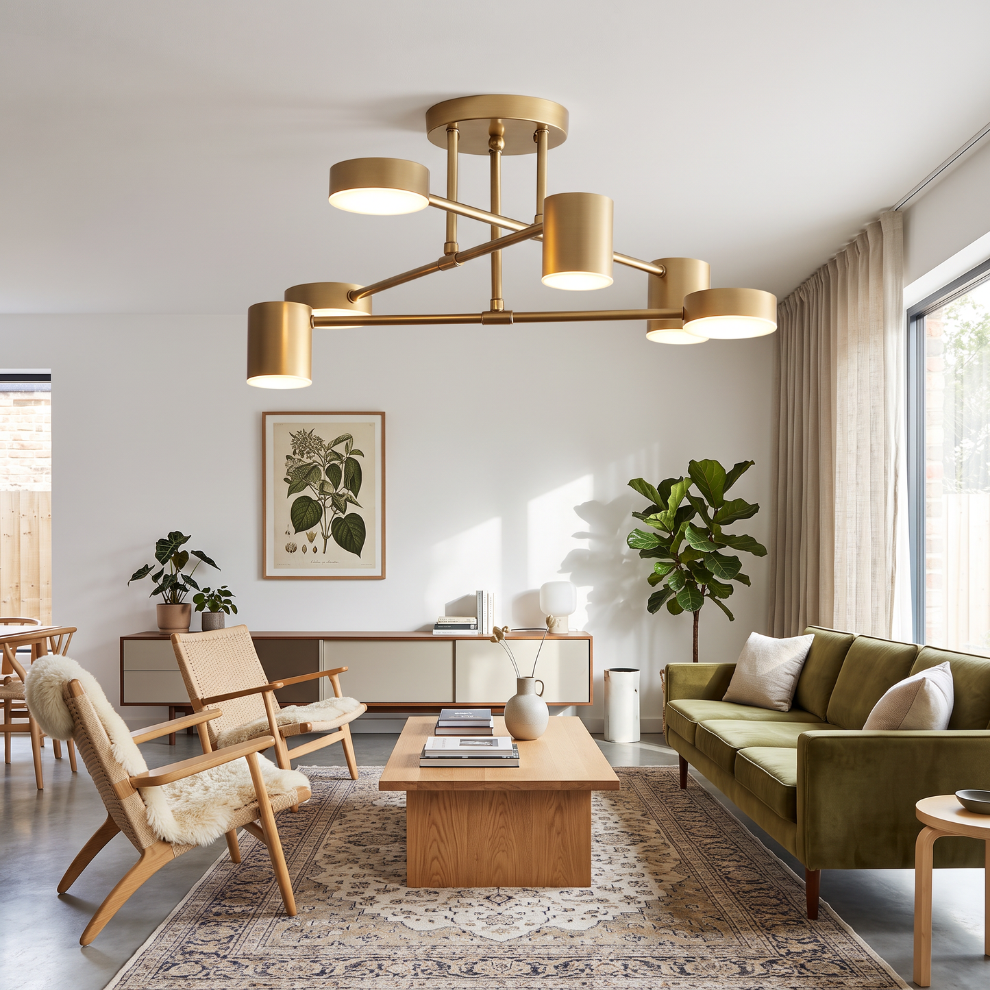 Nordic Multi-Base LED Ceiling Light