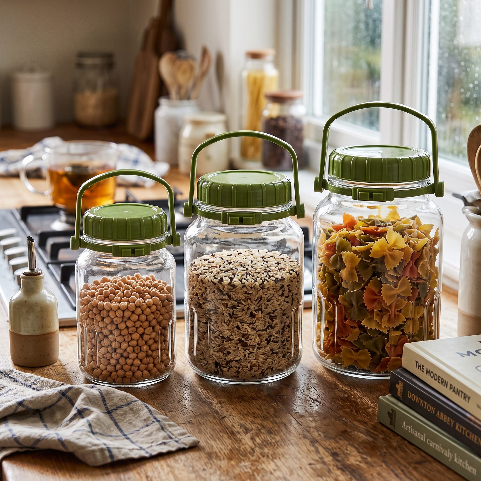 Clear Glass Airtight Food Jar 3L to 5L