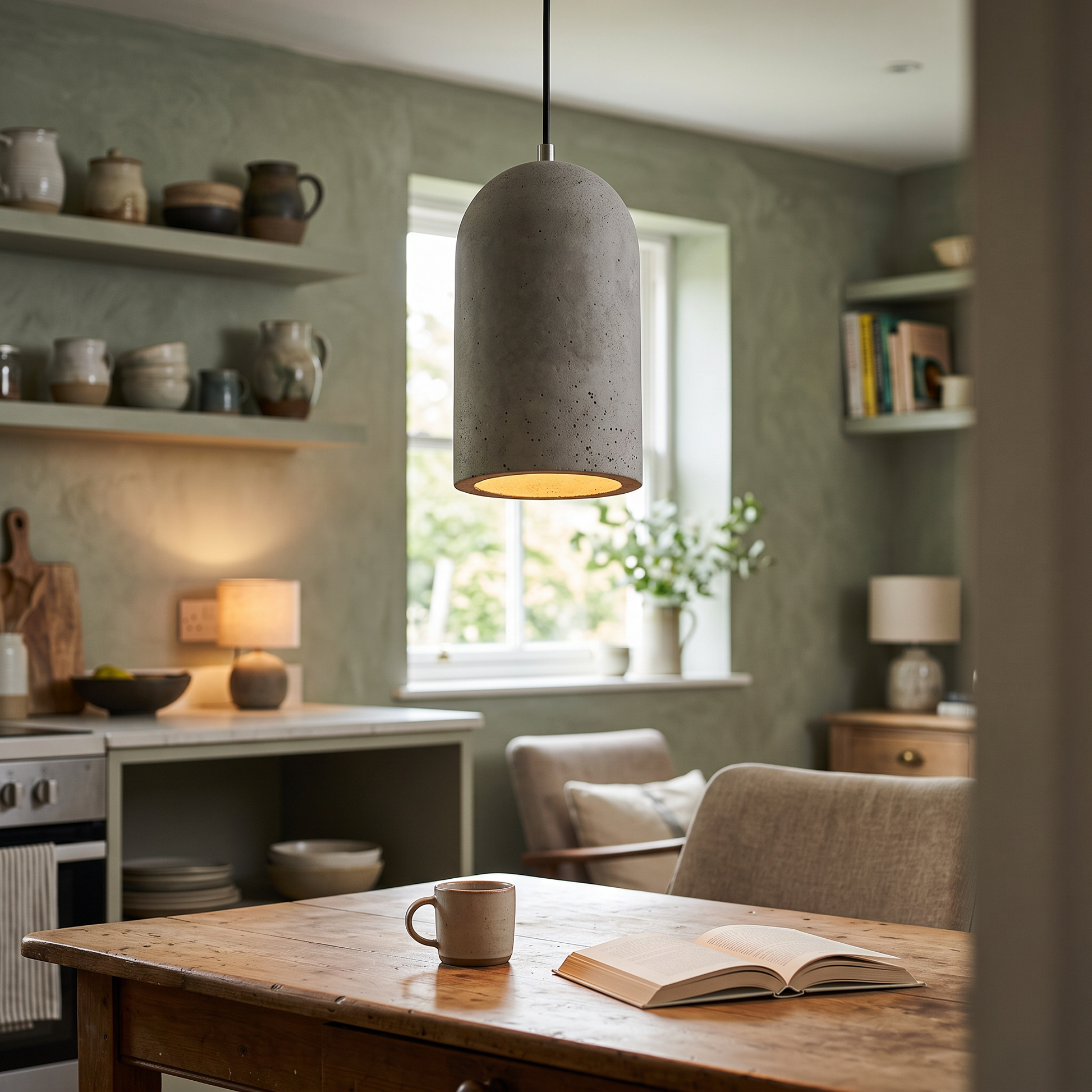 Rustic Cement Pendant Light