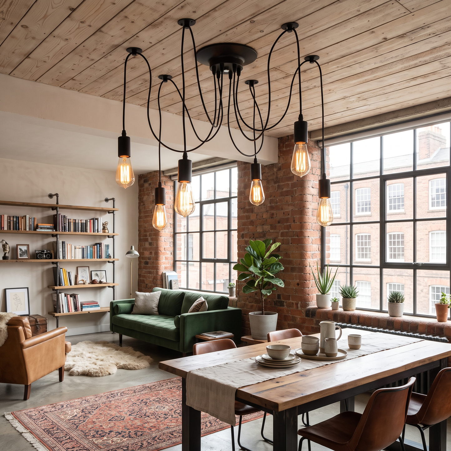 Industrial Spider Pendant Lamp
