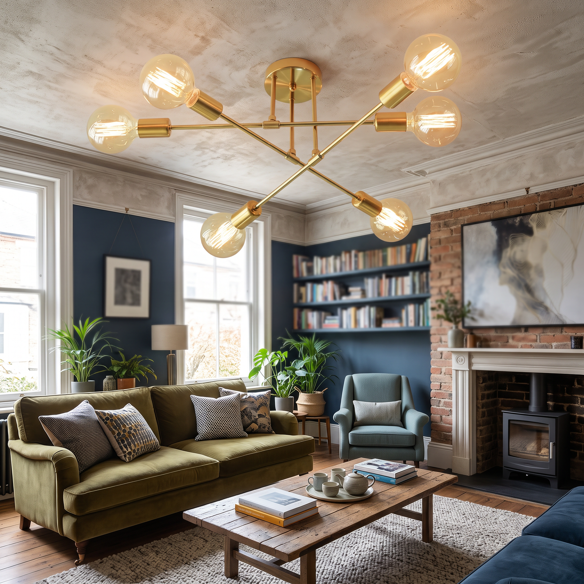 Industrial Iron LED Ceiling Light