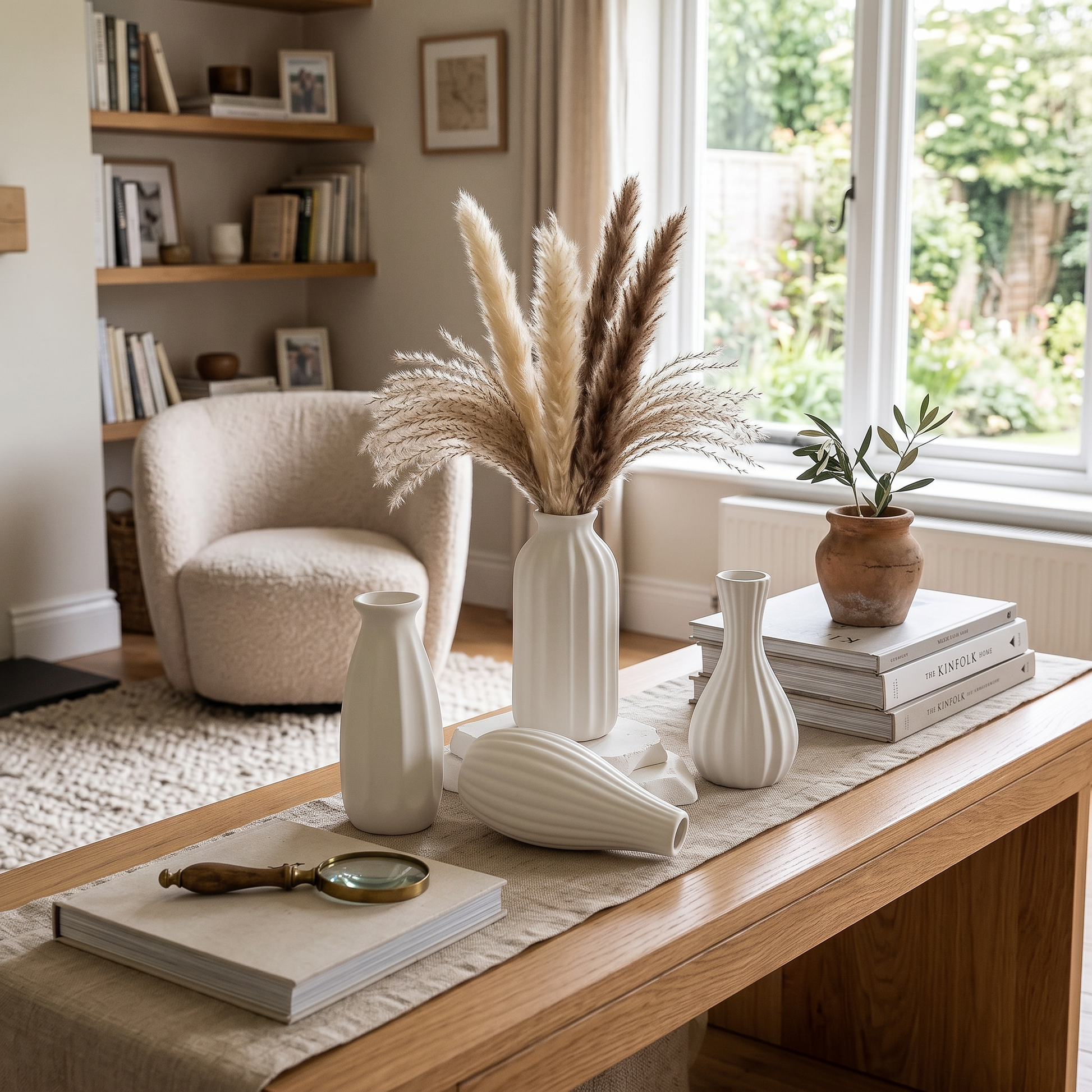 Small White Ceramic Bud Vases 4 Pack