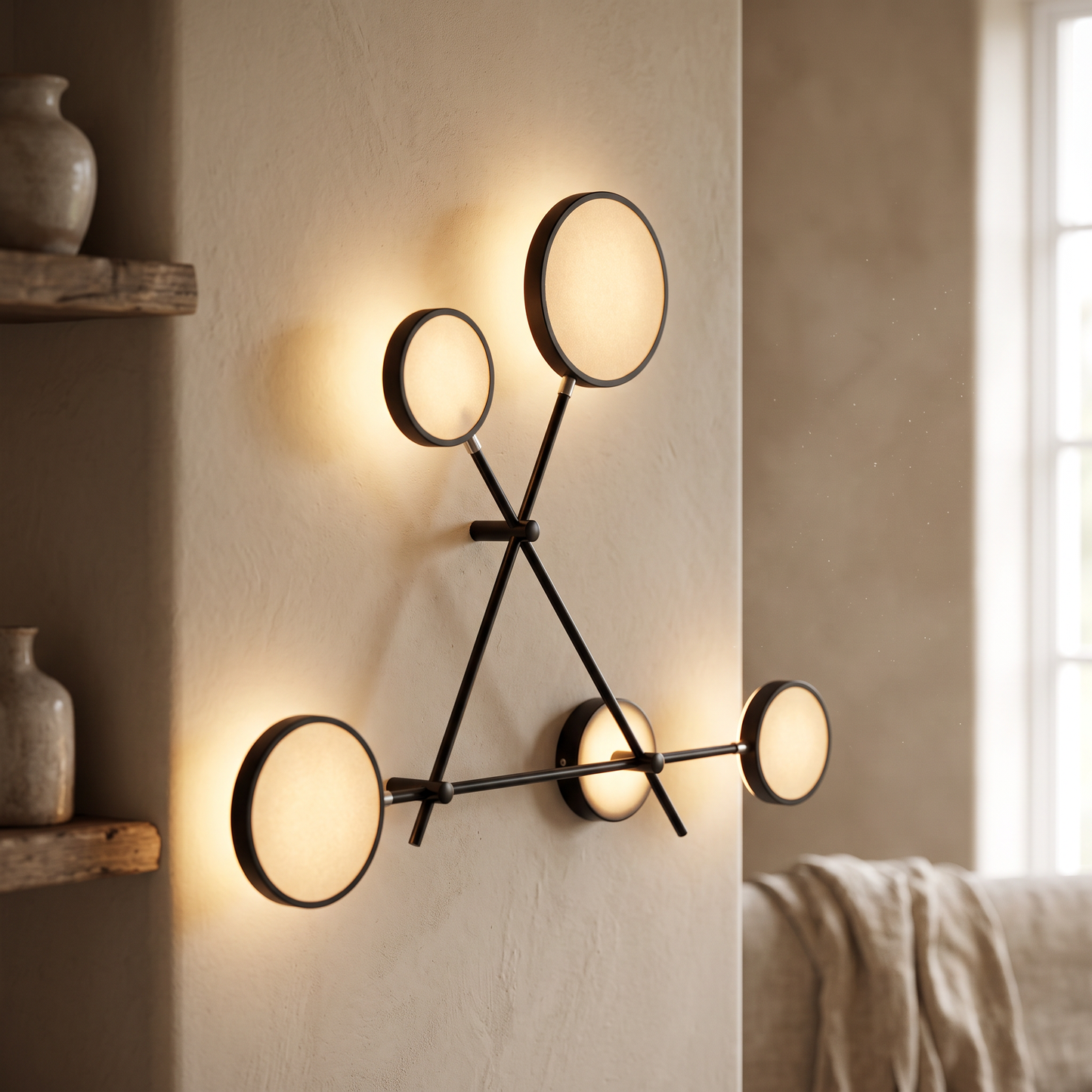 Round Industrial Wall Sconce