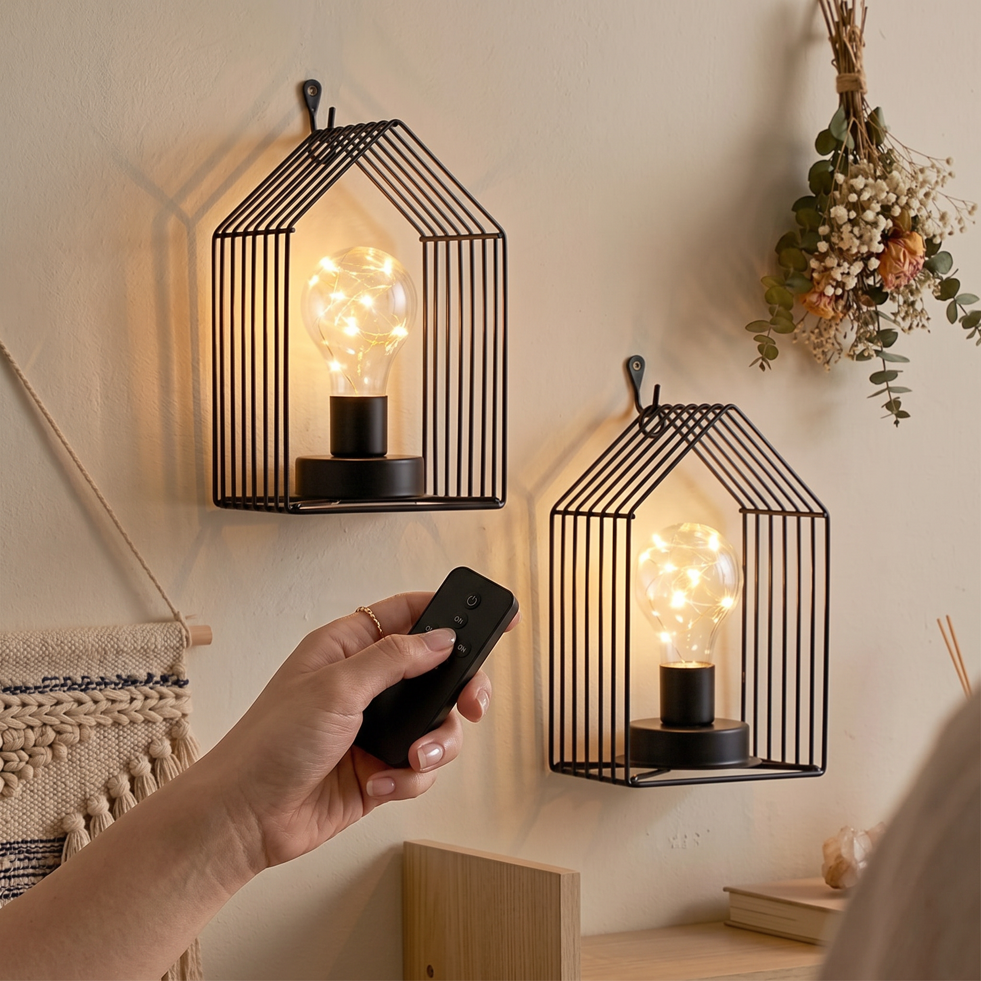 Battery Wall Sconces Set of 2