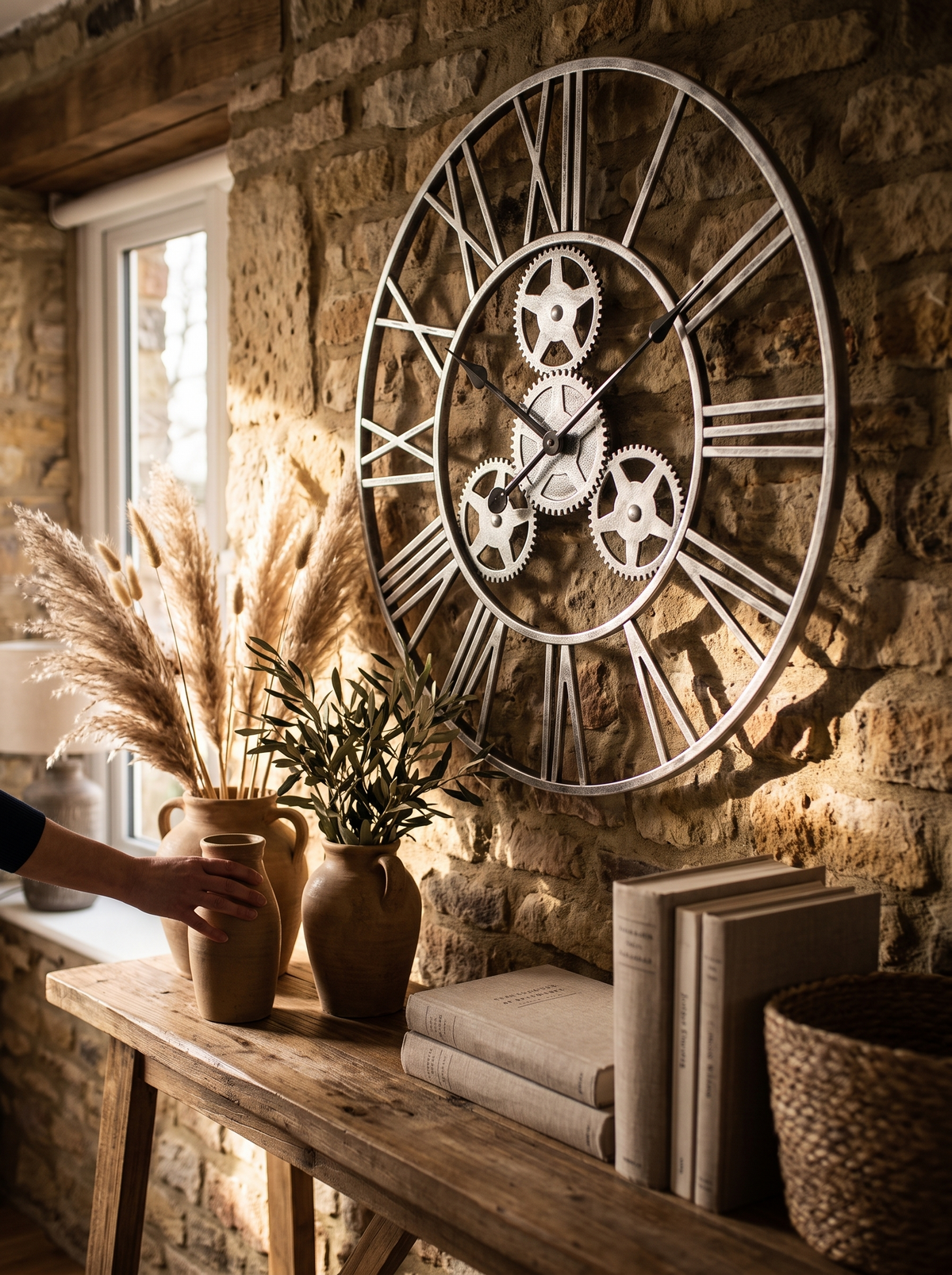 Giant Roman Numeral Wall Clock lifestyle 1