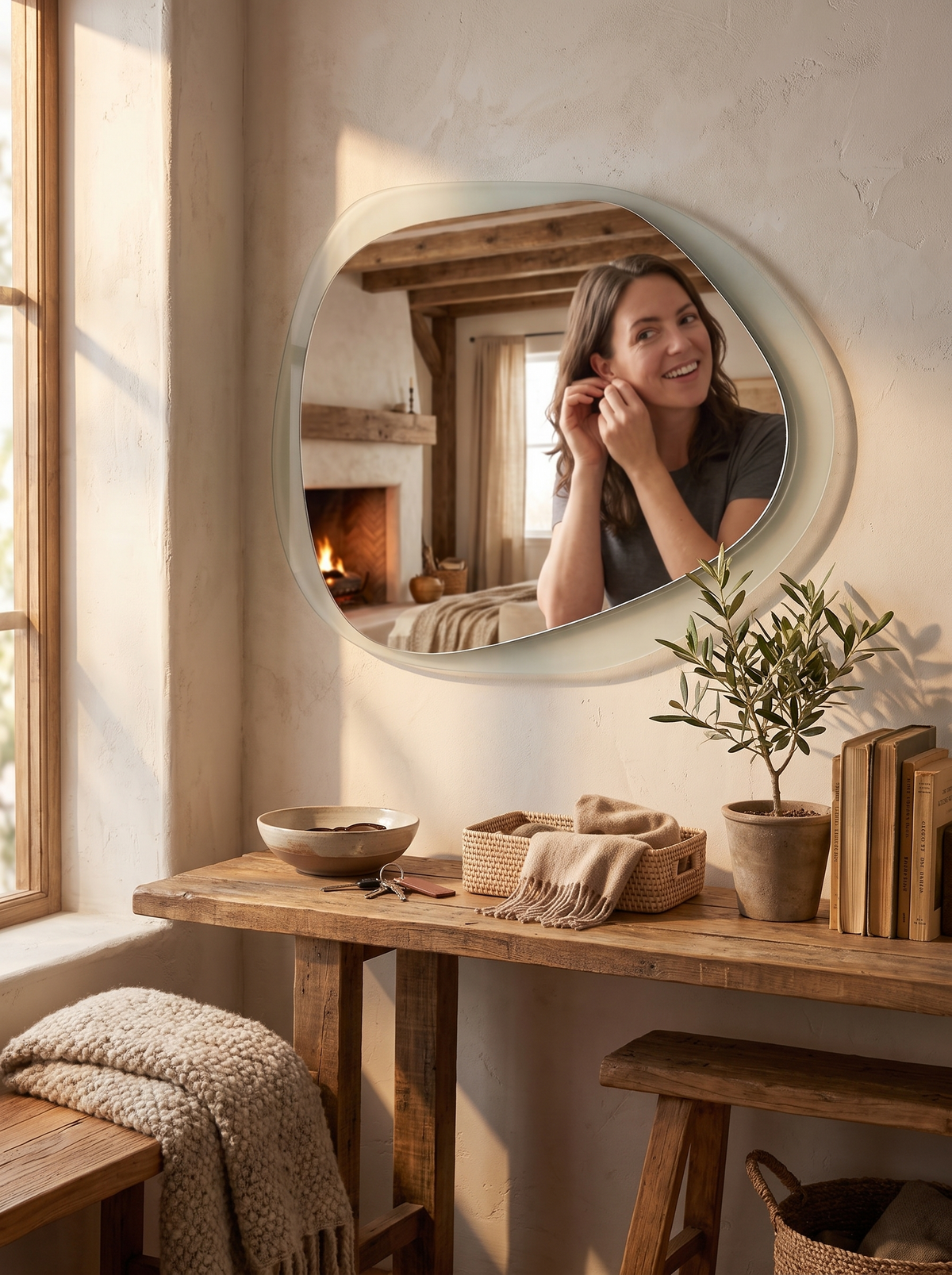 Marzagon Industrial Wall Mirror lifestyle 2
