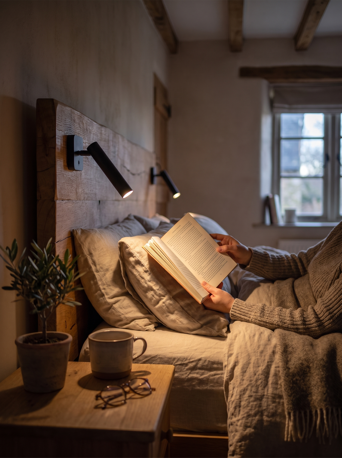 Rotating LED Bedside Reading Wall Lamp lifestyle 3
