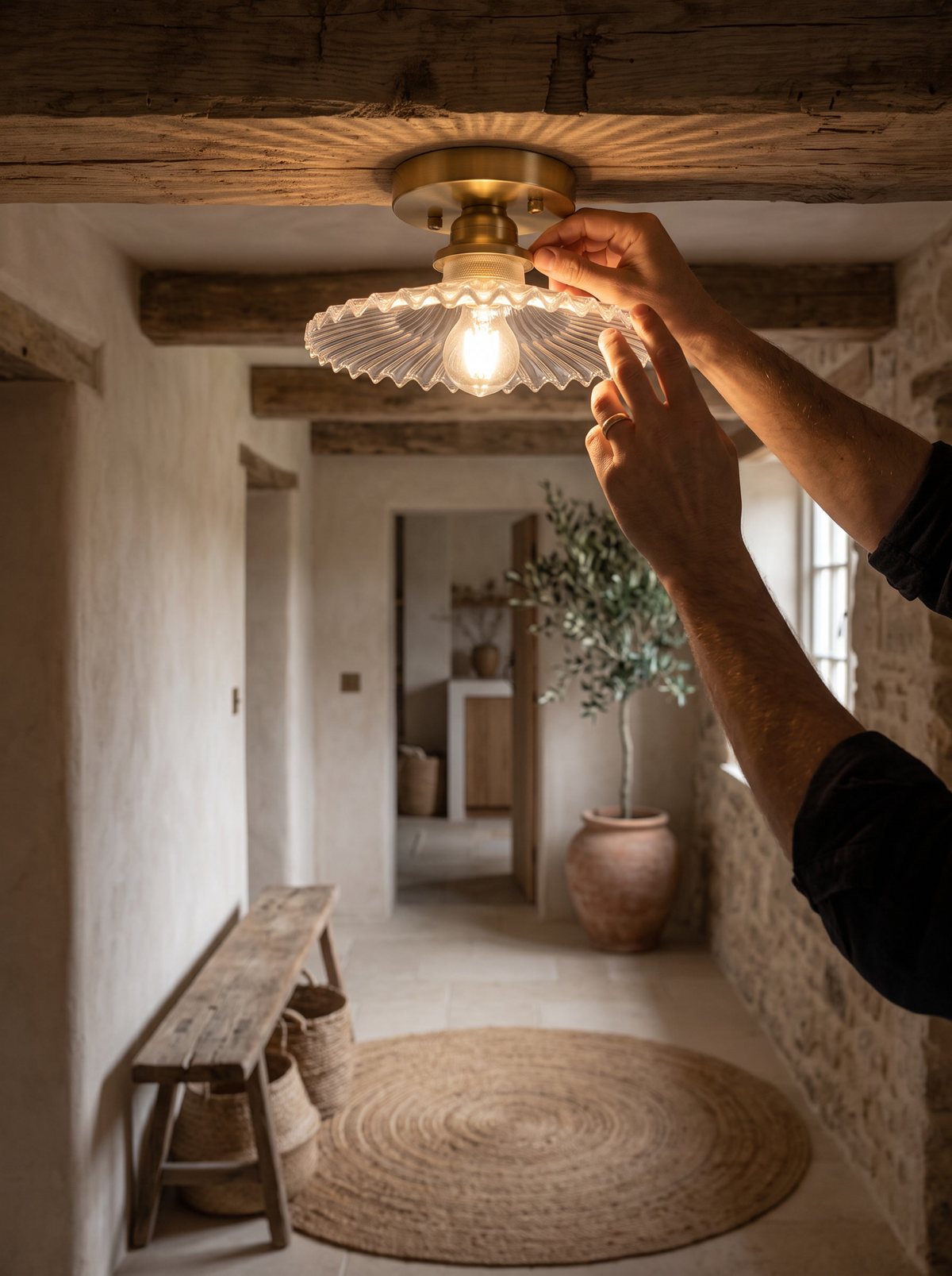 Petalique Vintage Petal Ceiling Light lifestyle 3