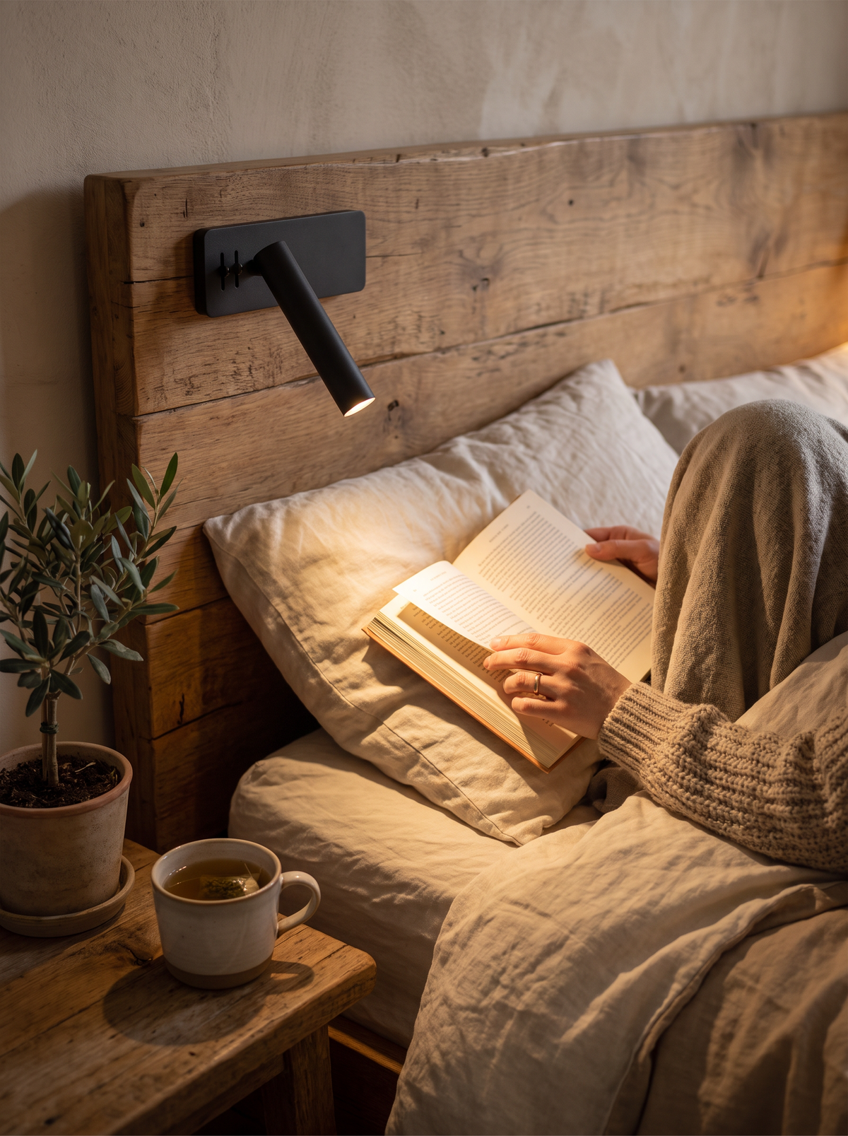 Rotating LED Bedside Reading Wall Lamp lifestyle 2