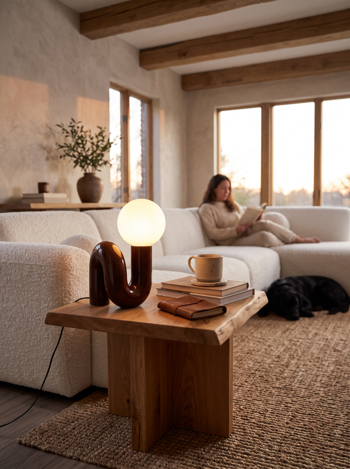 Modern Spiral Bedside Table Lamp lifestyle 3