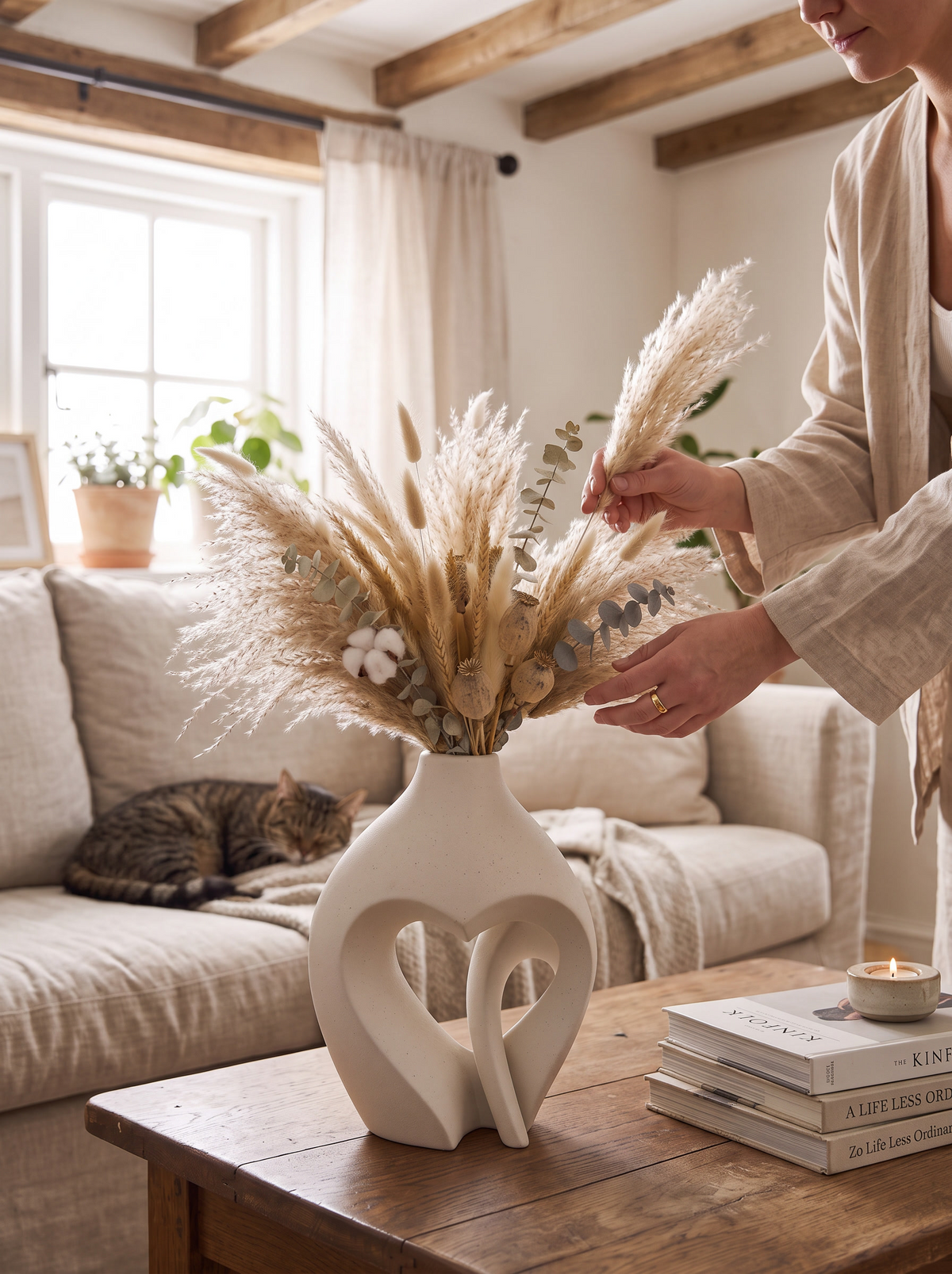 Heart Shaped Ceramic Vase Set lifestyle 3