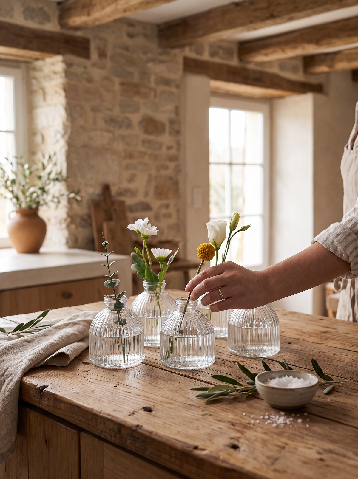 Glass Bud Vase Set lifestyle 3