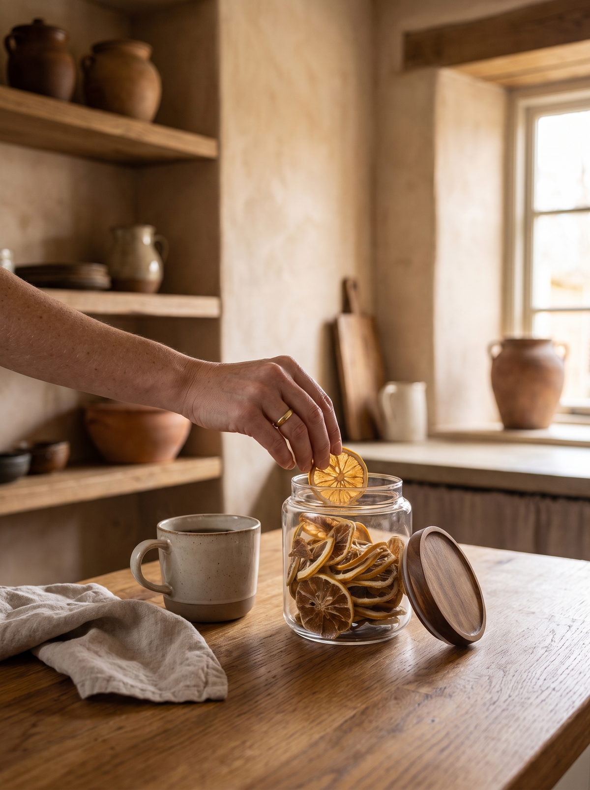 Airtight Glass Canister with Wood Lid lifestyle 3