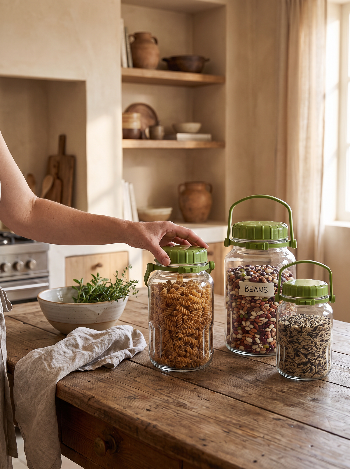 Clear Glass Airtight Food Jar lifestyle 1
