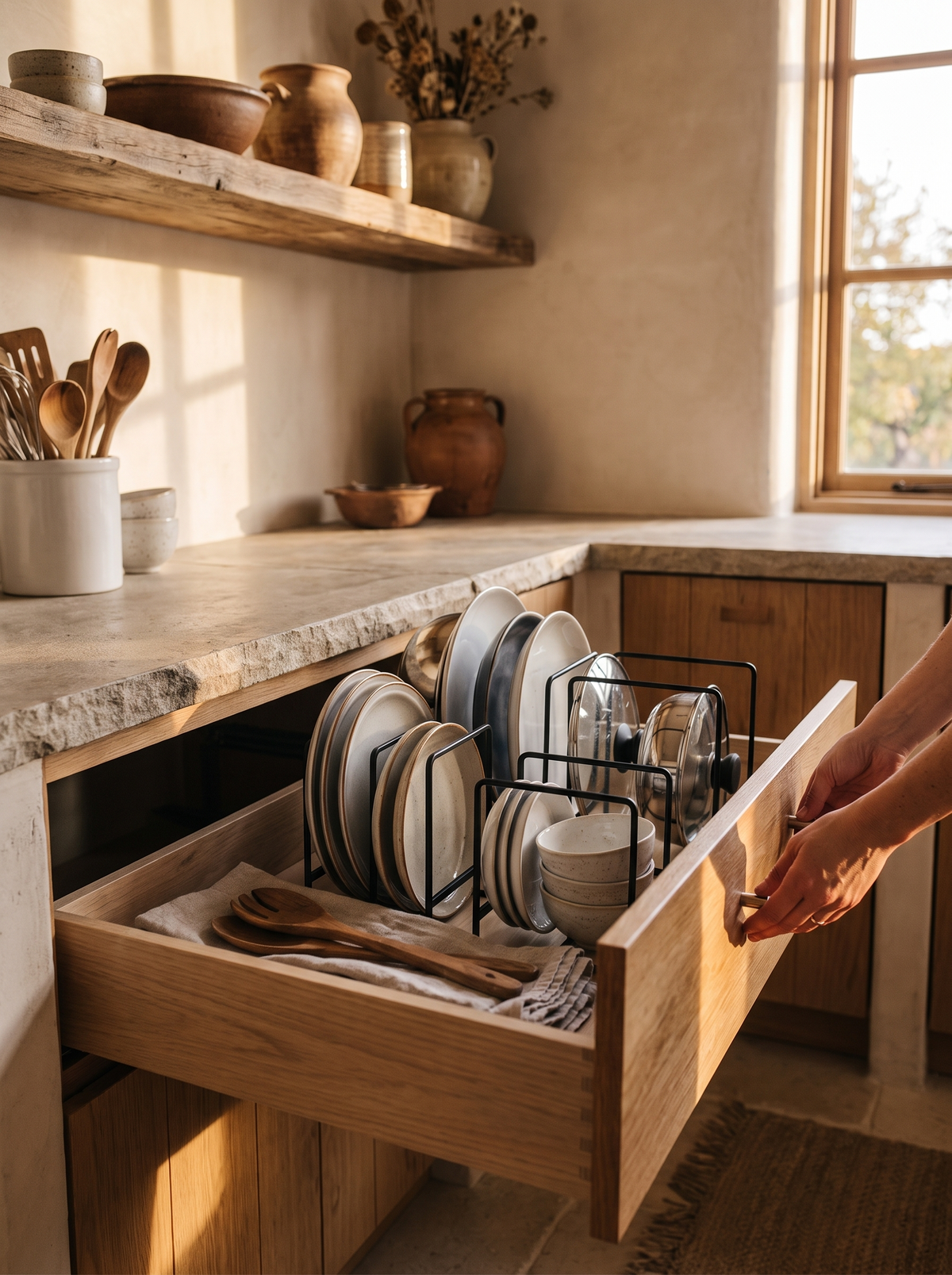 Kitchen Cabinet Plate Drying Rack lifestyle 3