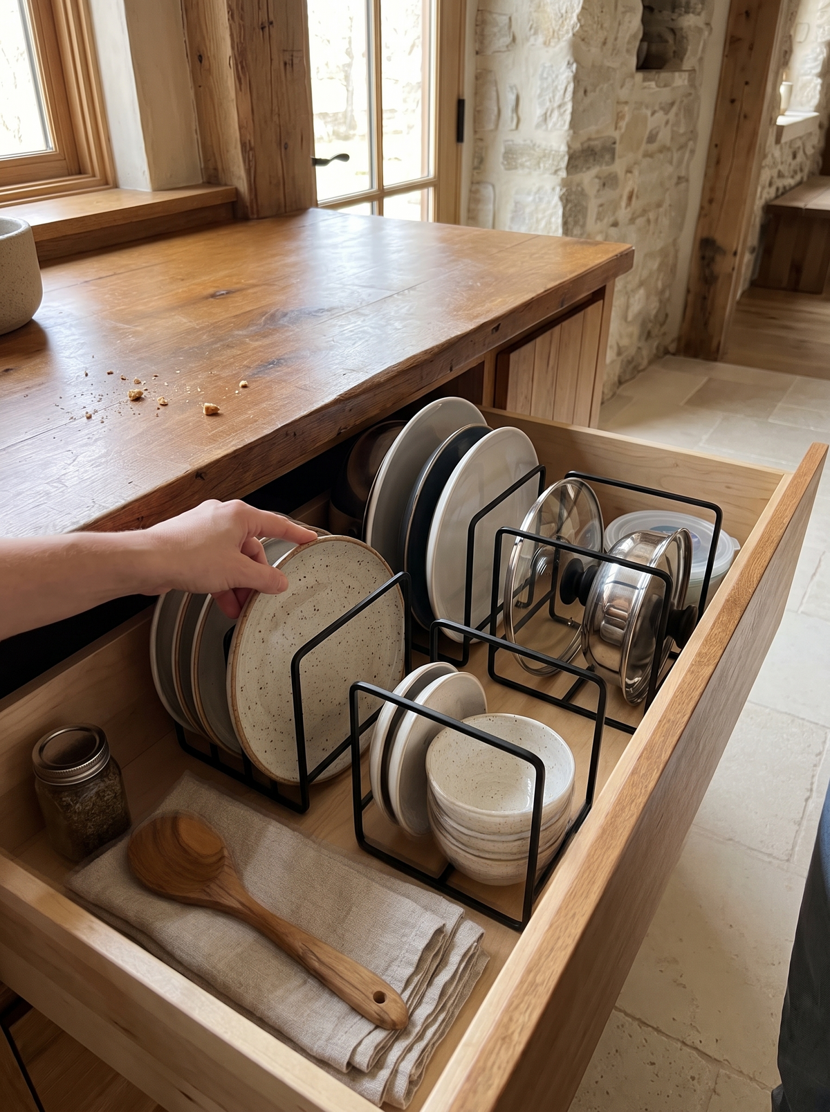 Kitchen Cabinet Plate Drying Rack lifestyle 2