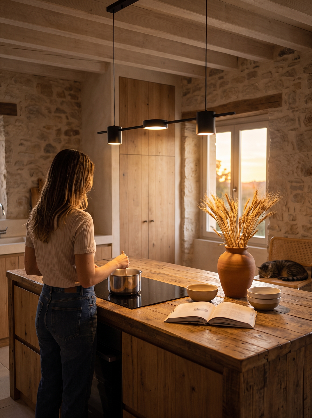 Gold Modern Pendant Chandelier lifestyle 2