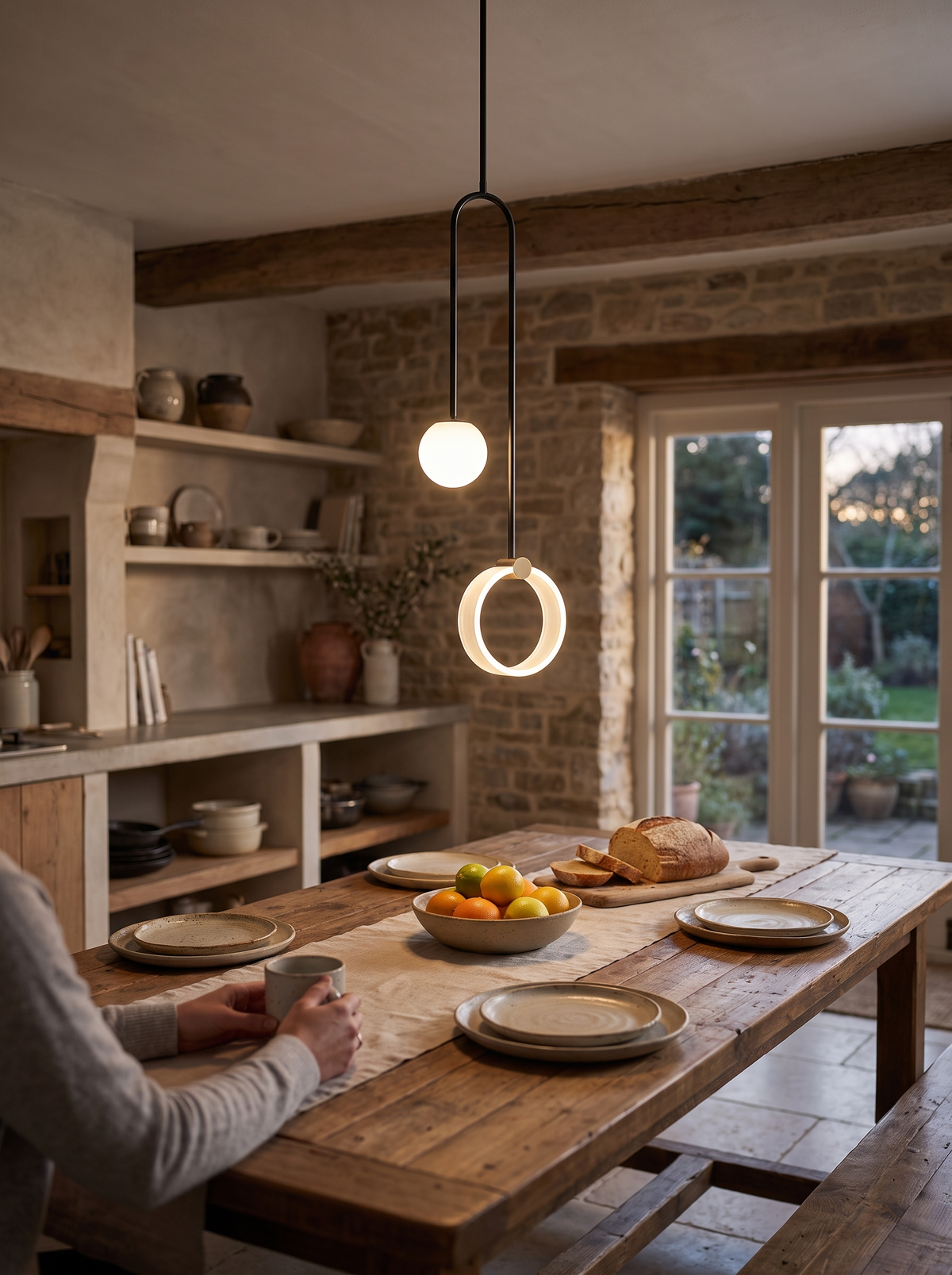 Art Deco Gold LED Pendant Light lifestyle 2