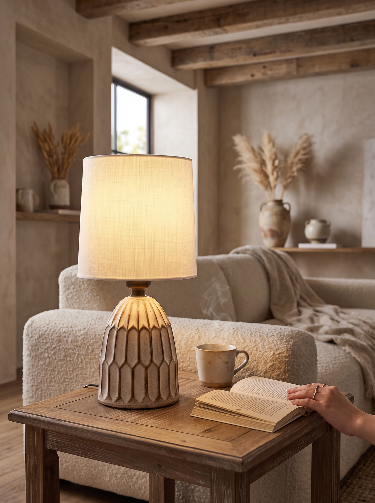 Boho Ceramic Table Lamps lifestyle 3