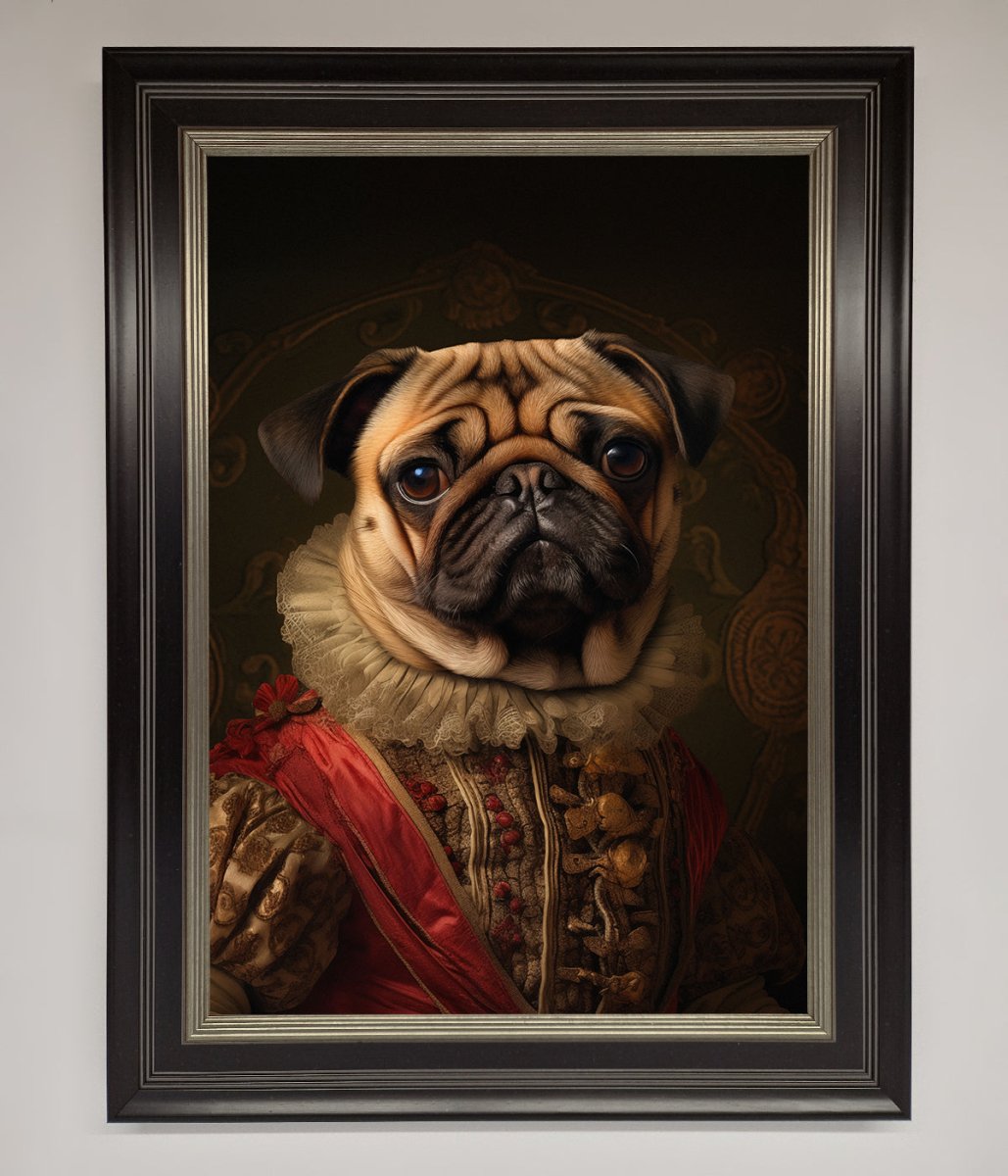 Renaissance Pugs Framed Poster