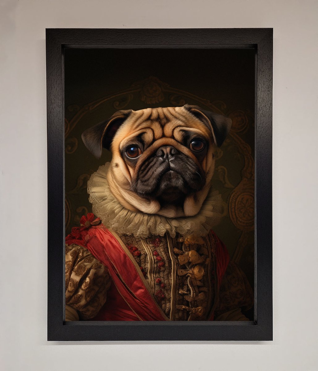 Renaissance Pugs Framed Poster