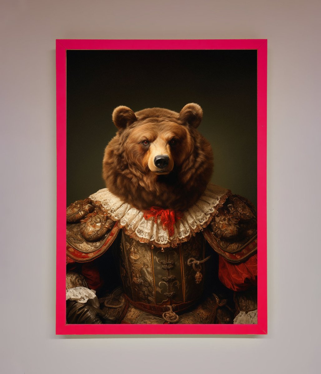 Rennaissance Bear Framed Poster