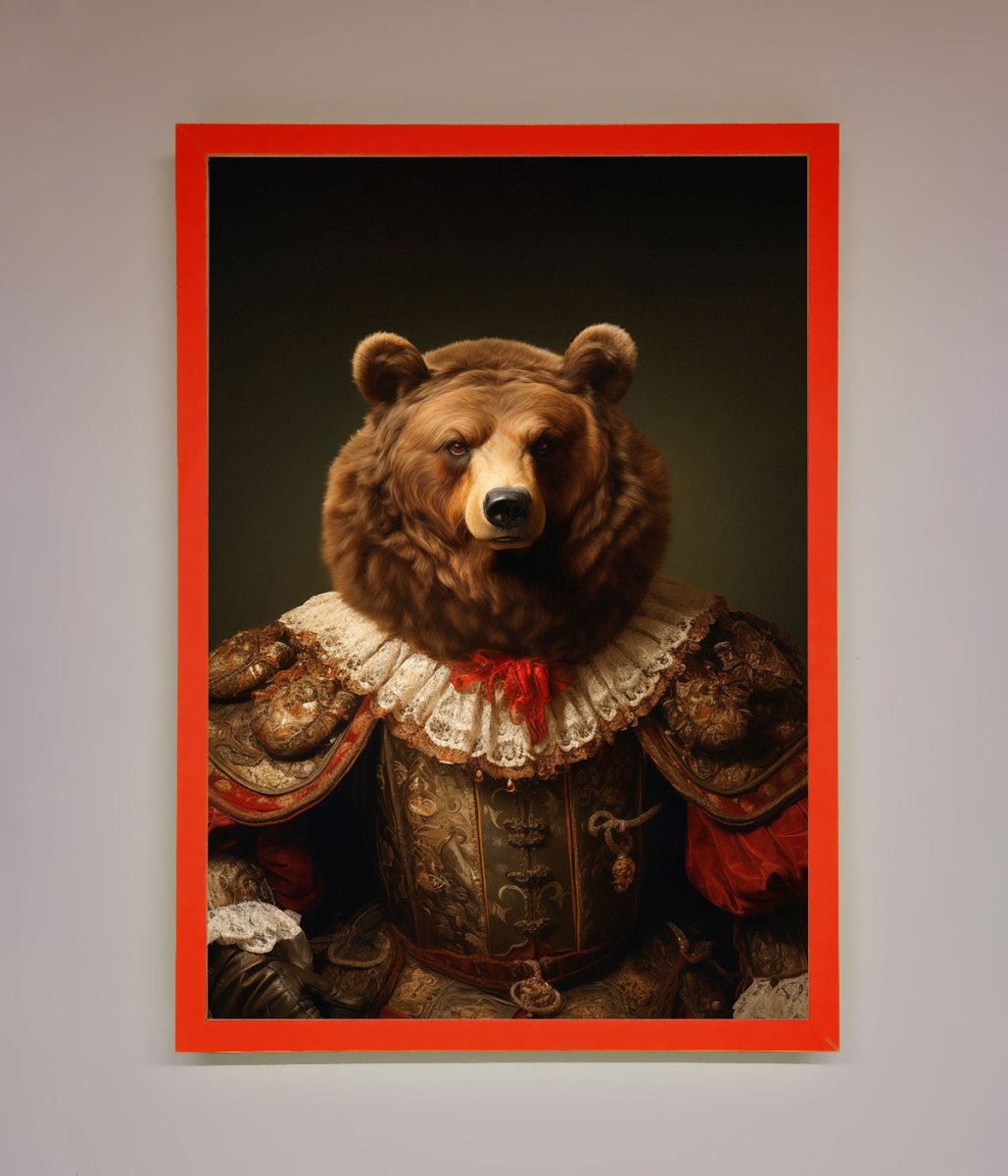Rennaissance Bear Framed Poster