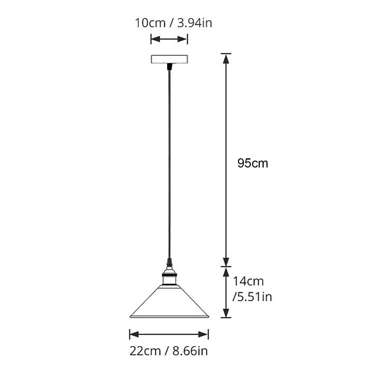 Vintage E27 Ceiling Pendant Light Lampshade Industrial Pendant Lamp Bulb Holder~2062